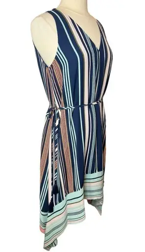 Vince Camuto NWT  (SMALL) Mosaic Seas Striped Sleeveless Dress w/ Tasseled Belt