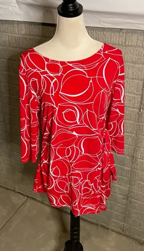 Alfani Tie Side 3/4 Sleeves Longline Blouse Size L