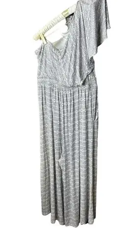 Maeve Jamie Printed One Shoulder Wide Leg Jumpsuit Size X-Small