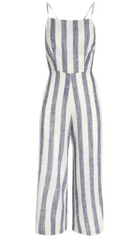 WILLOW Eli Open Back Linen Blend Jumpsuit Medium NWT