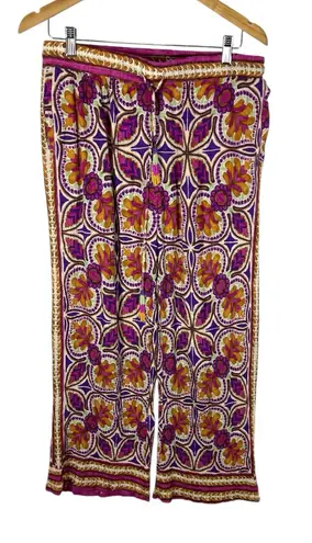 Emerson Rose Women Multicolor Casual Pants Size M Boho Beaded Retro Casual Size M - Image 1