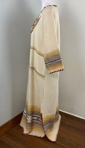 Handmade Peruvian Neutral Woven Tunic Dress BOHO Hippie