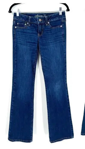 American Eagle Favorite Boyfriend Jean size 2 dark wash wide leg Blue