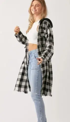 Risen Athena Black and White Plaid Jacket Size Medium NWT