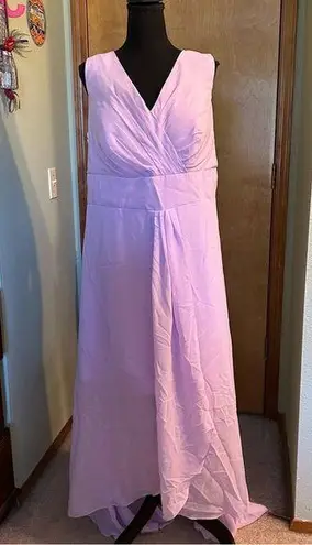 Lilac chiffon sleeveless homecoming dress size 16 v