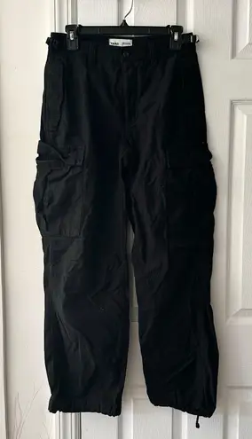 TNA Surplus Division Aritzia Black Cargo Baggy Parachute Casual Pants 4