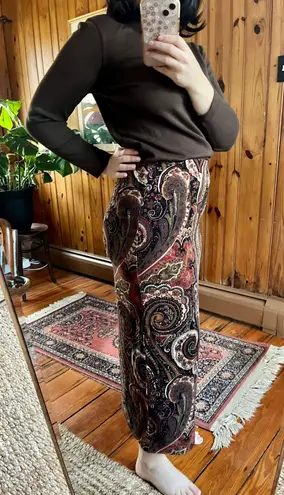 Briggs New York Vintage Paisley Maxi Skirt