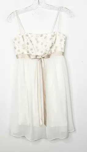 Gunne Sax JESSICA McCLINTOCK FOR | Cream and Gold Embroidered Floral Dress Sz. 3
