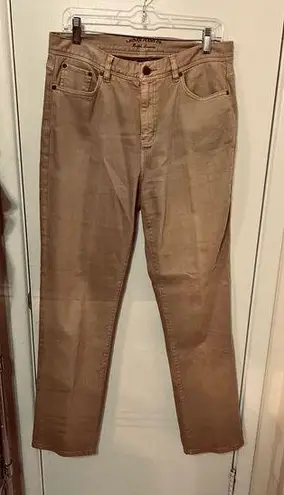 Ralph Lauren Khaki Jeans Button Pockets Womens Size 10 Tan