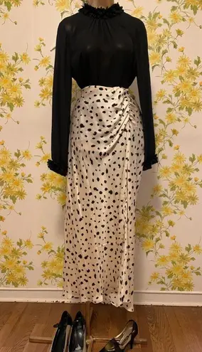 Sans Souci NWT Ruched Side-Slit Maxi Skirt size L