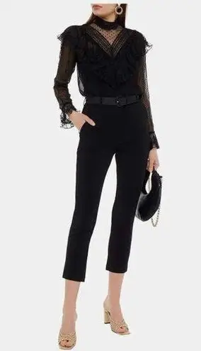 Zimmermann Stovepipe Black Crepe Trouser Dress Pants Size Medium