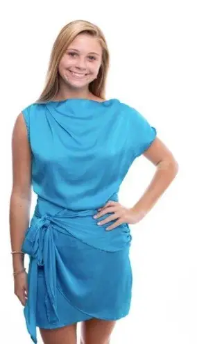 DO+BE Blue Satin Dress