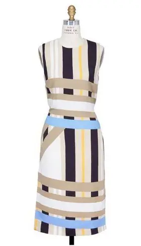 MSGM sleeveless colorful striped sheath dress size 46 or US 10