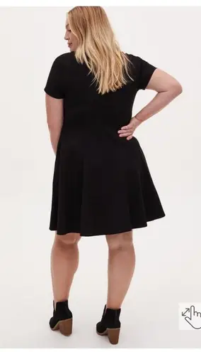 Torrid black skater style flute dress 0/14/16