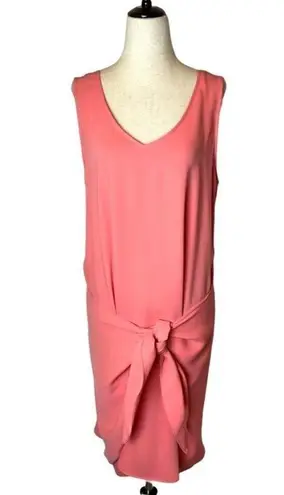 Drew by Anthropologie Pink Sleeveless Tie Waist Morgan Dress Size L