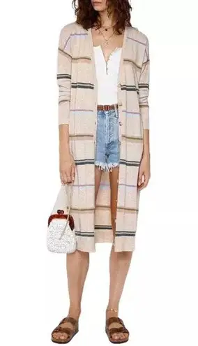 Heartloom Anthropologie Small Dahlia Long Maxi Buttoned Sweater Cardigan Striped