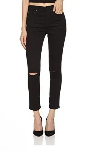 HALE Women's Joyce Sculpted High Rise
Skinny Crop Jean 28 Black Destroyed NWT