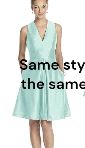 Alfred Sung NWT Niagara Teal Blue Peacock Sample Cocktail Dress Taffeta New