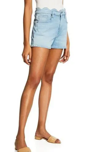 Frame Scallop Edge Denim Shorts