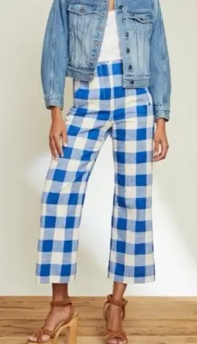 Veronica Beard Dova Blue Checkered Pants
