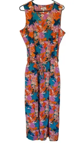 Denim & Co NWOT Printed Favorite Jersey V Neck A Line Maxi Dress Multicolor XL
