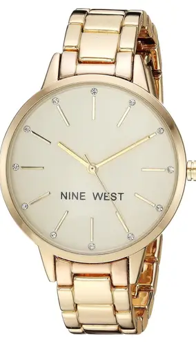 Nine West Women’s Crystal Accented Bracelet Watch