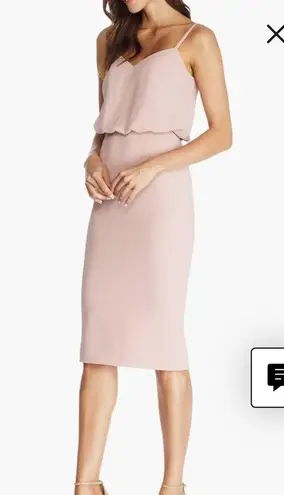 Dress the Population NWT  Alondra Blouson Sheath Dress in Blush Sz Small $149