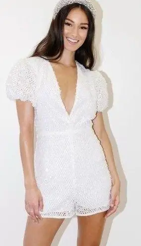 WATTERS Fizz Romper Size 8 Sequin Bridal Wedding Bride V
