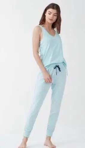 Splendid  | Sleep Tank & Flare Pant - Aqua Striped‎
