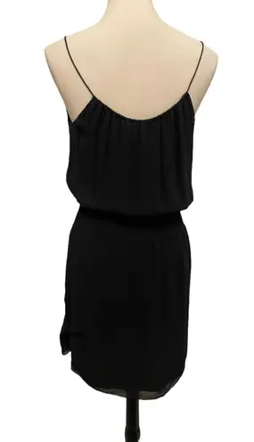 Babaton Aritzia Bramwell 100% Silk Black Smock Waist Dress