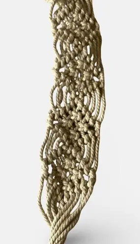 Macrame Fringe Belt Tan