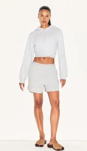 SKIMS Cotton Jersey Classic Short in Light Heather Grey, Size X-Small