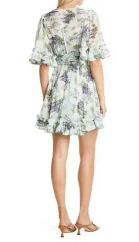 byTiMo Ruffle Chiffon Floral Print Mini Dress in Wallpaper Size S NWT