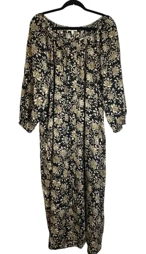 THE GREAT. SWIM Black Brown Tan Swim Coverup Dress NWT Size 2/US Medium Beachy