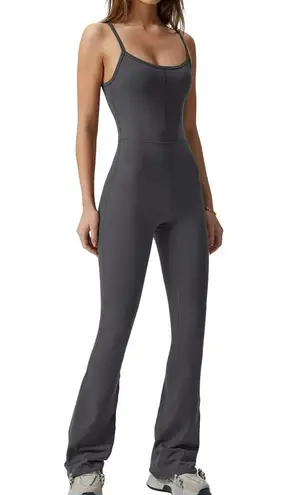 Almost Famous New!  NWT Gray Stretch One Piece Jumpsuit in size large. - Image 1