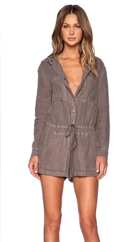 Enza Costa Linen Jumpsuit / Romper size 1 Green