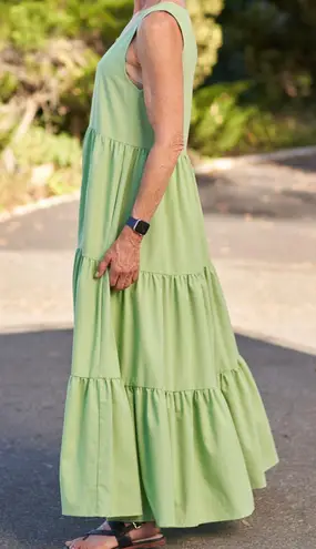 The Comfy And Ready Penny Pocket Maxi Dress Size Small In Jade