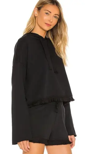 Alala NWT Tropez Black Cropped Hoodie Sweatshirt