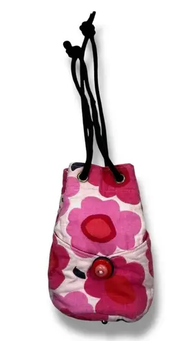 Vintage Great Aunt Fannie's Attic Mini Floral Bucket Bag Pink