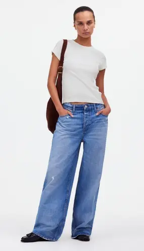 Madewell NWT  Cotton Blend Ribbed Crewneck Tee Shirt Small Sold out!