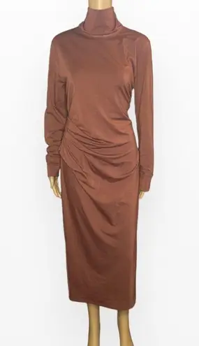 Athleta Dresses Athleta Industry Turtleneck Midi Dress Ruched SZ L… Size L