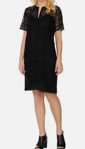 C. Wonder design black lace, cap sleeves, A