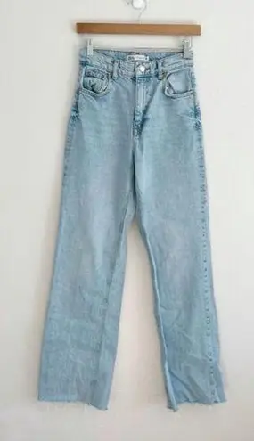 ZARA  ZW High Waisted the 90's Full-Length Jeans in Light Blue 2