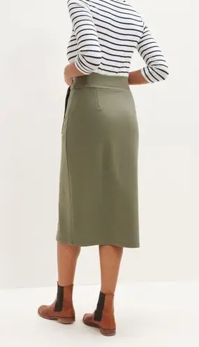 Amour Vert Aria Reverie Green Terry Midi Tie Bow Skirt Women’s Size XS