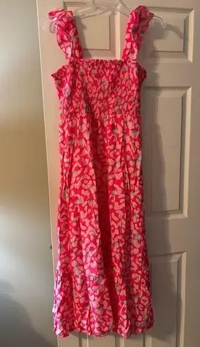 New w/out tags Vibrant Cheetah print Pink maxi dress. Size XL.
