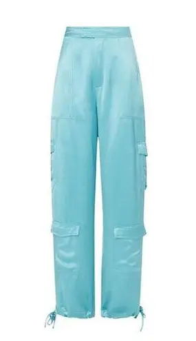 Rtr sz4 Nicholas Nori Pants silky cargo street wear style Y2K solid blue loose Size 4