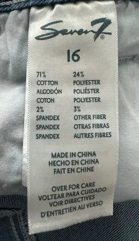 Seven7 | ladies paisley print denim skirt. Size: 16.