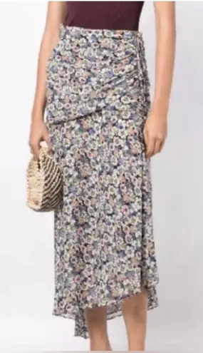 Veronica Beard New! Lucien Silk Floral Midi-Skirt Sz 0 $498