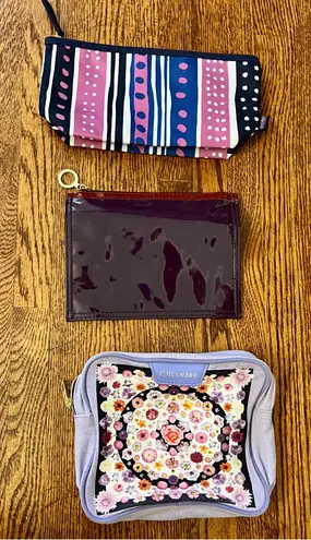 Estée Lauder Set of 3 Purple Cosmetic Bags - 2 brand new 1 gently used