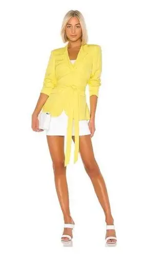 L'Academie Revolve L’academie Yellow Tie Waist The Maggy Blazer Sz.S NWT